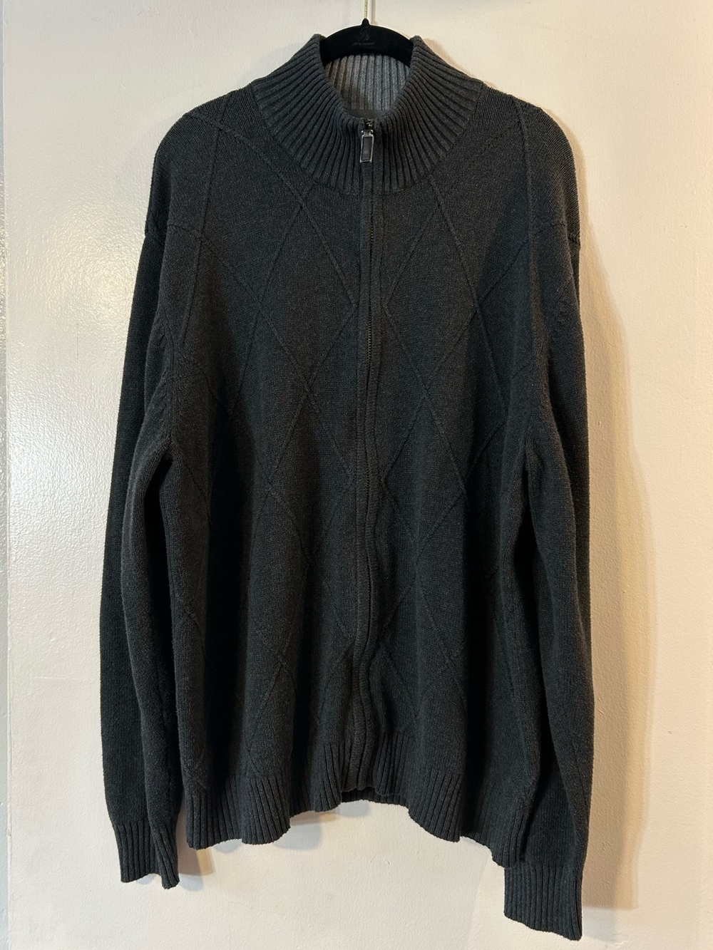 Grandpa Zip Up Sweater Oscar de la Renta
